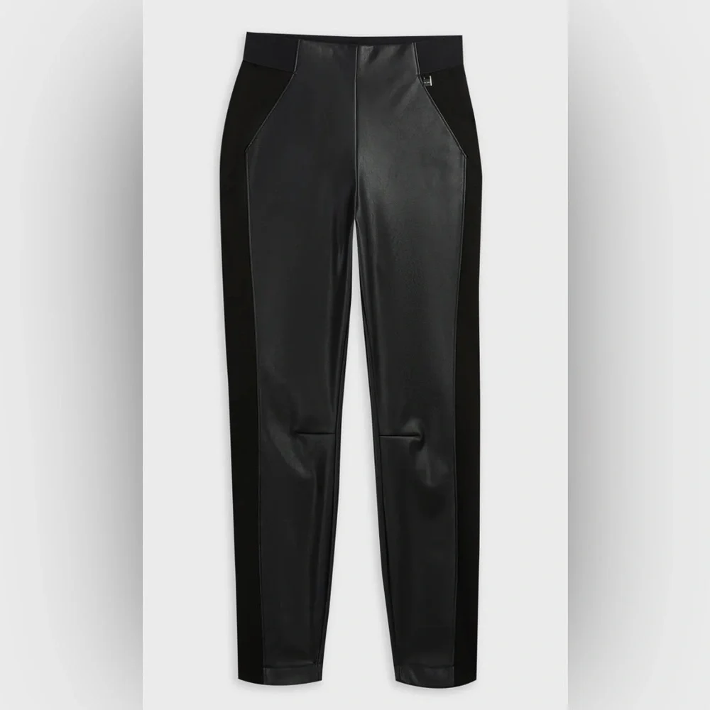 Ted Baker Faux Leather Black Leggings - Picture 2 of 9
